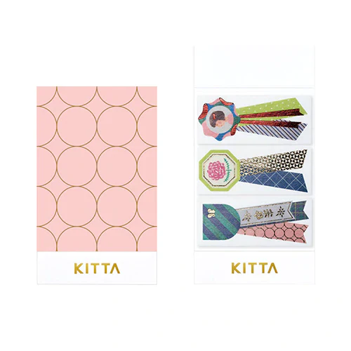 KITTA LIMITED COLLECTION - WIDE WASHI TAPE STICKERS - ROSSET