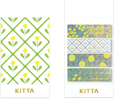 KITTA SPECIAL COLLECTION - HOLOGRAPHIC WASHI TAPE STICKERS - FLOWER