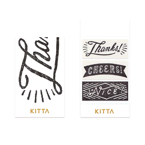 KITTA - Wide Washi Tape Sticky Note - Message