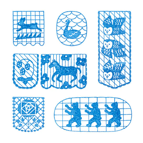 KORI JIRUSHI - 6 Pcs Stamp Set - Flag - Image 2