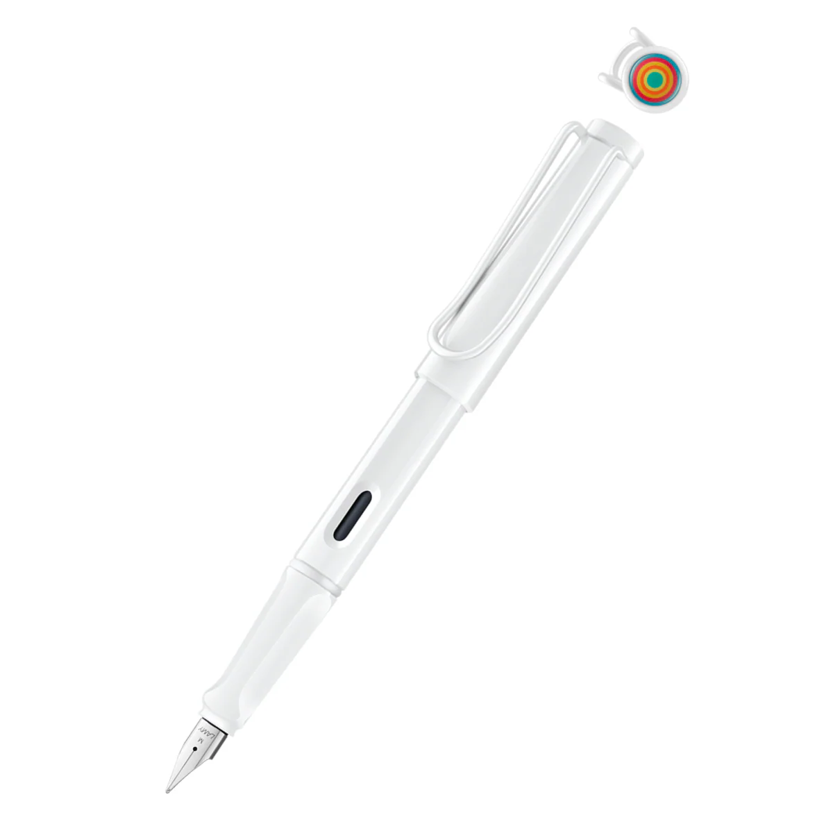 Lamy - Fountain Pen Safari Set All White with Multi-Colour Rings