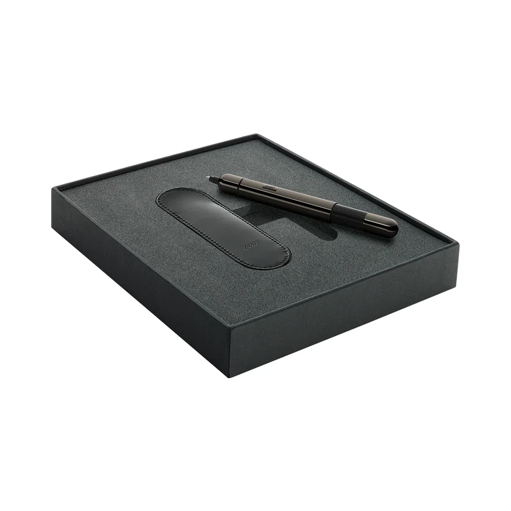 LAMY Pico - Ballpoint Pen and Leather Pouch Set - Ruthenium