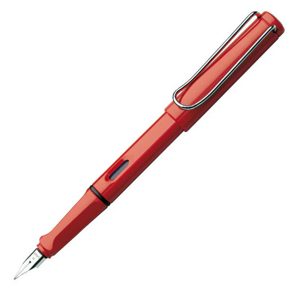 LAMY - Safari - Fountain Pen - Red with Metal Clip