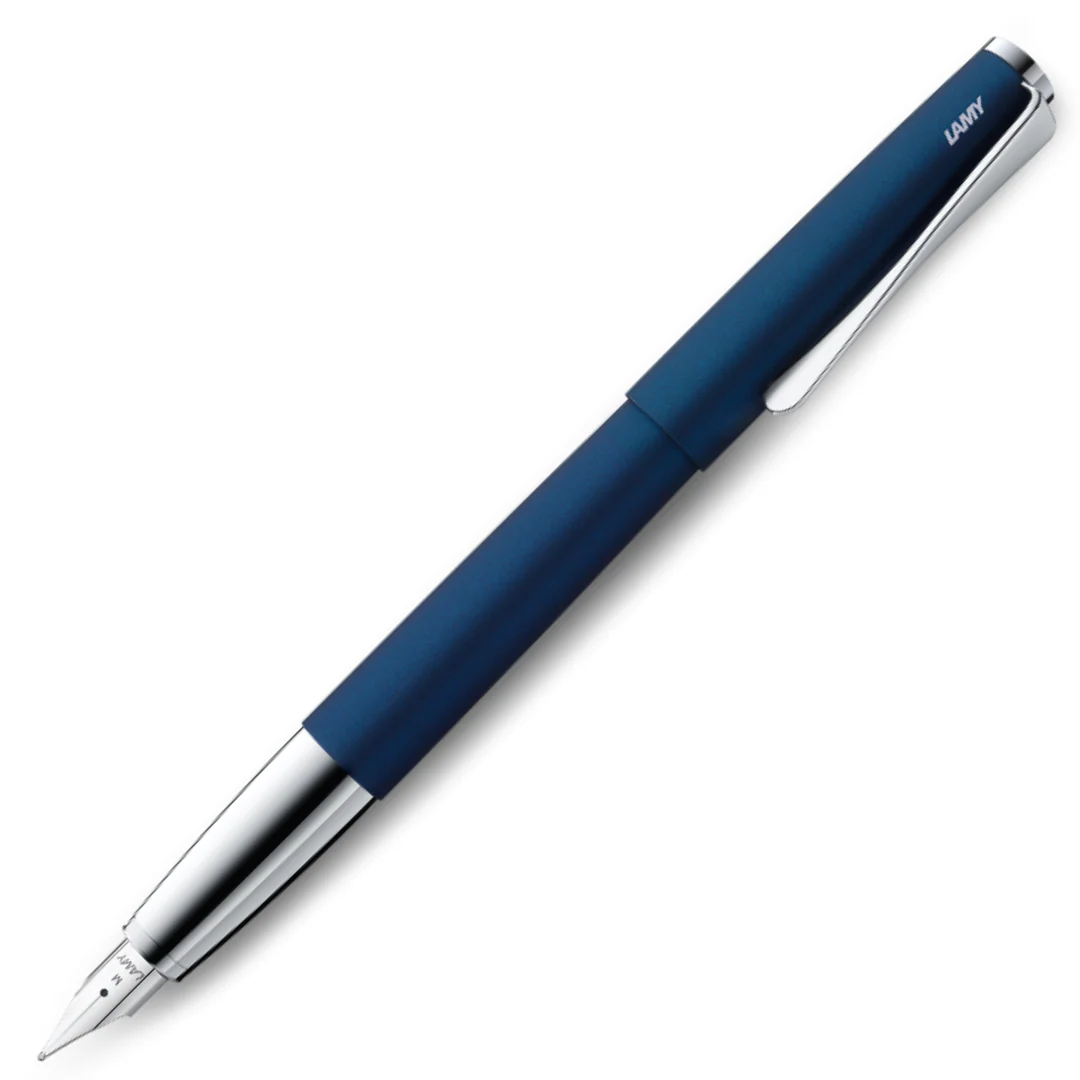 LAMY - Studio Fountain Pen - Imperial Blue Steel - Extra Fine