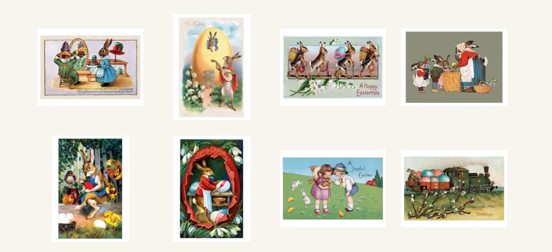 Laughing Elephant - 36 Vintage Easter Postcards - "Joyful Easter" - Image 2