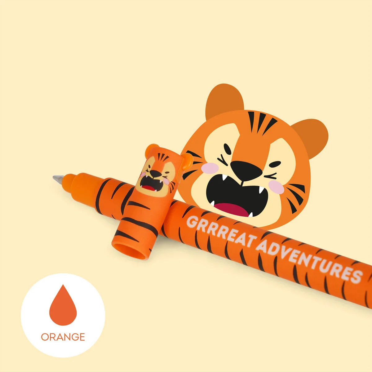 Legami - Erasable Gel Pen -Tiger - Orange Ink - Image 2