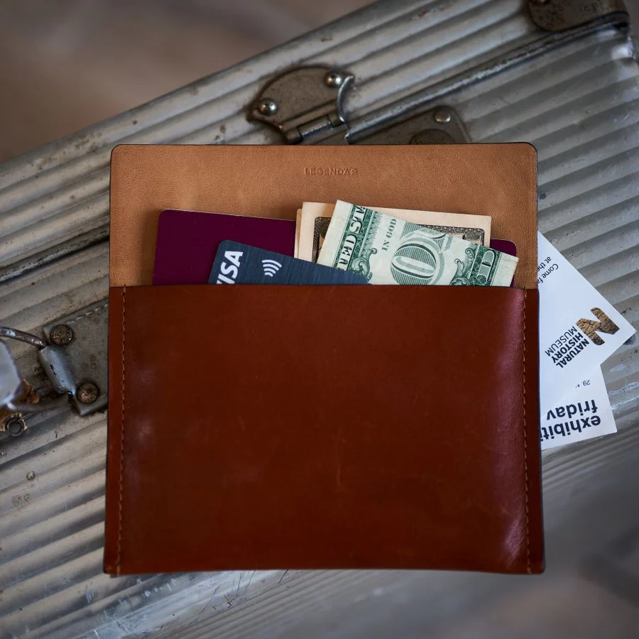 Legendar - Leather Mini Briefcase TRYP - Chesnut - Image 3