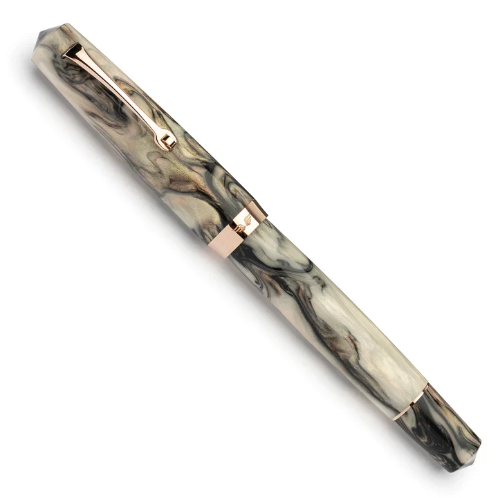 Leonardo - Fountain Pen - Momento Zero Grande 2.0 - Special Edition - Golden Abalone (Rosegold trims) - Image 2