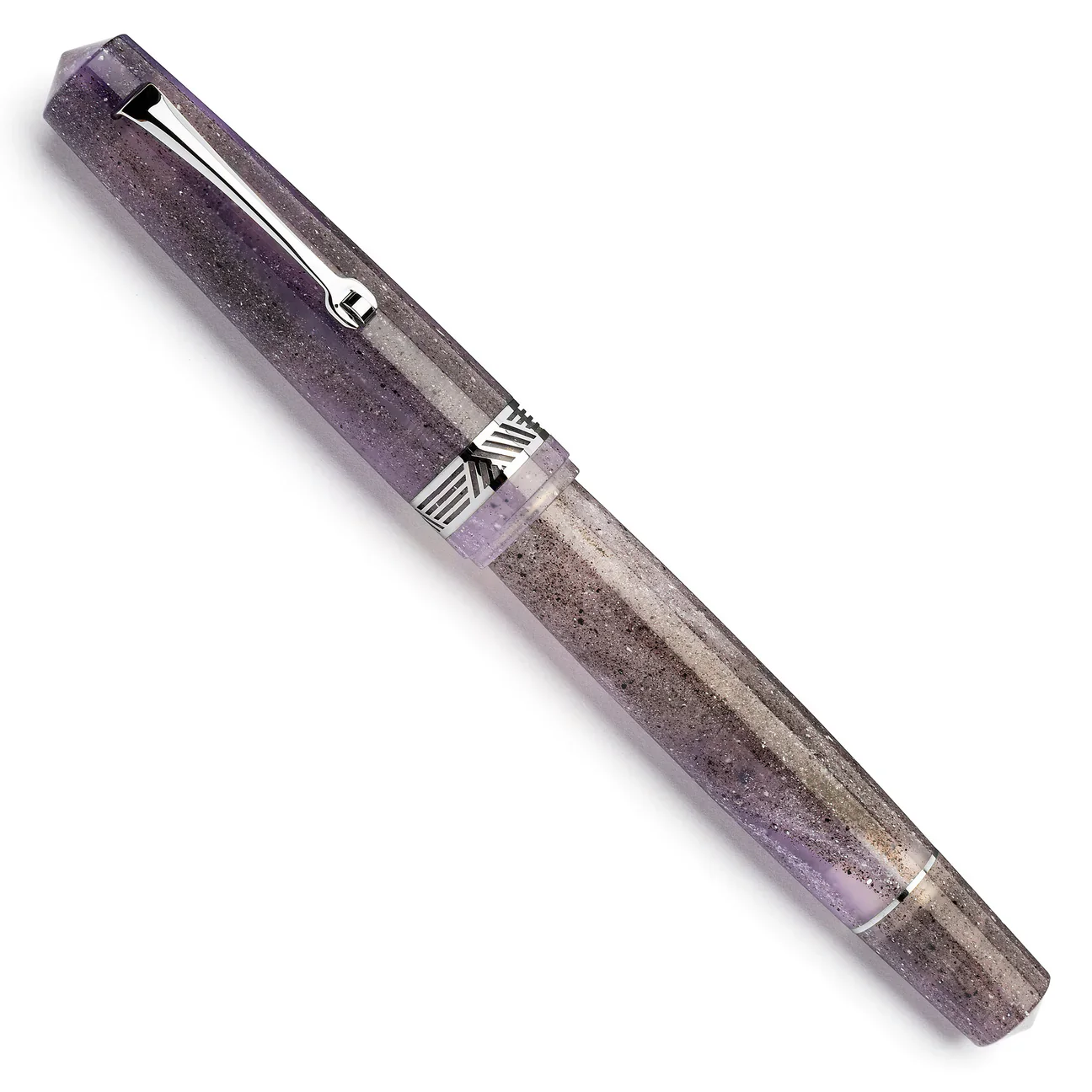 Leonardo Pen - Momento Magico Fountain Pen - Amethyst w/ Silver trim - Image 2