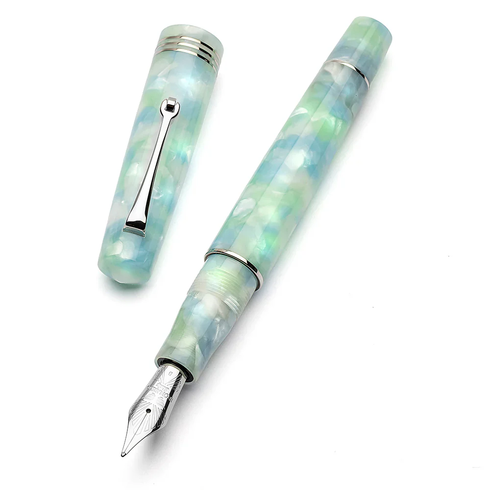 Leonardo Pen - Momento Zero Fountain Pen - Artica (Silver Trims)