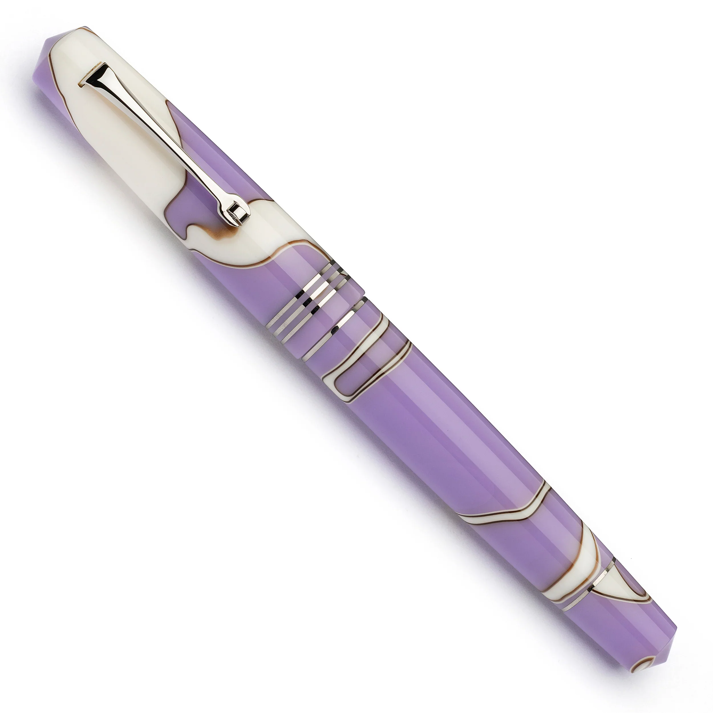 Leonardo Pen - Momento Zero Fountain Pen - Nuvola Lilac (Silver Trims) - Image 2
