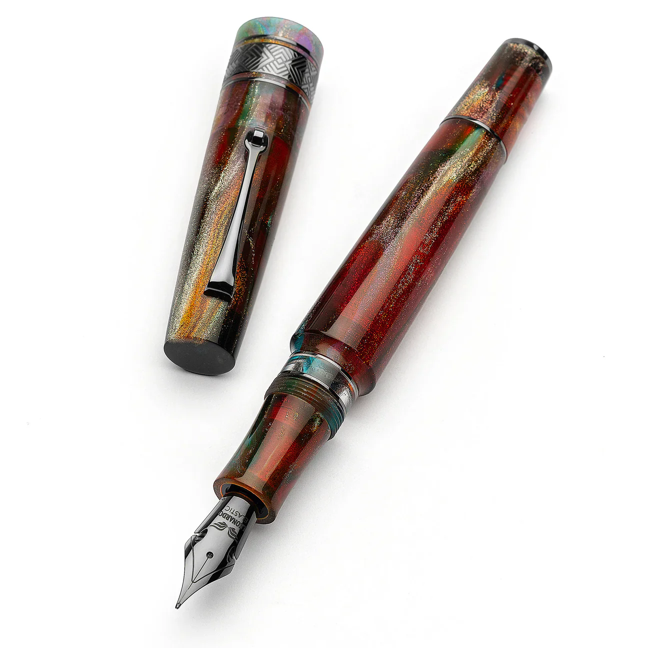 Leonardo Pen - Supernova Primary Manipulation 5 #6 Steel Nib – Ruthenium Trim