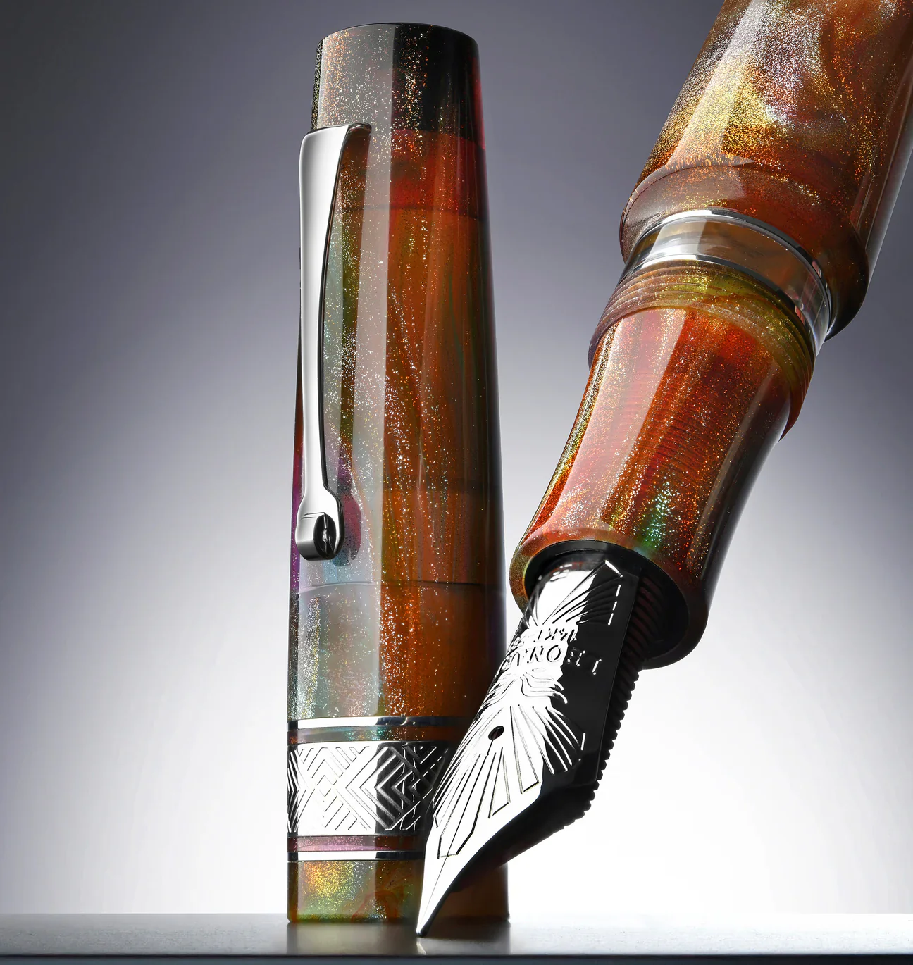 Leonardo Pen - Supernova Primary Manipulation 5 #6 Steel Nib – Ruthenium Trim - Image 3