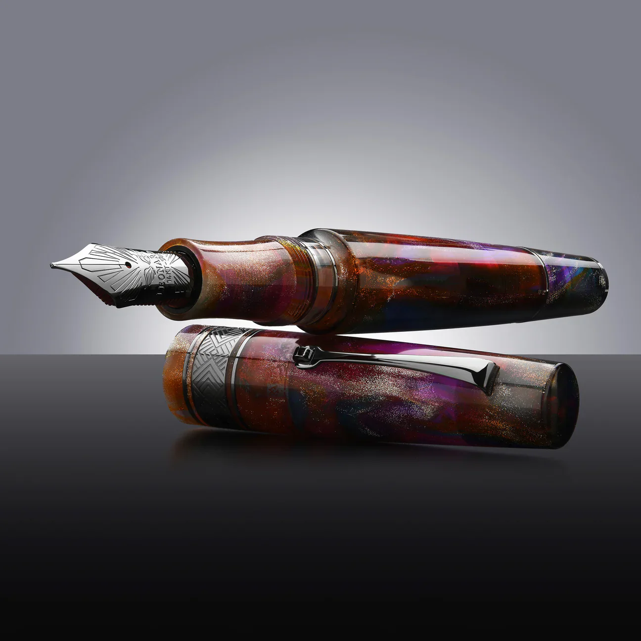 Leonardo Pen - Supernova Primary Manipulation 5 #6 Steel Nib – Ruthenium Trim - Image 4