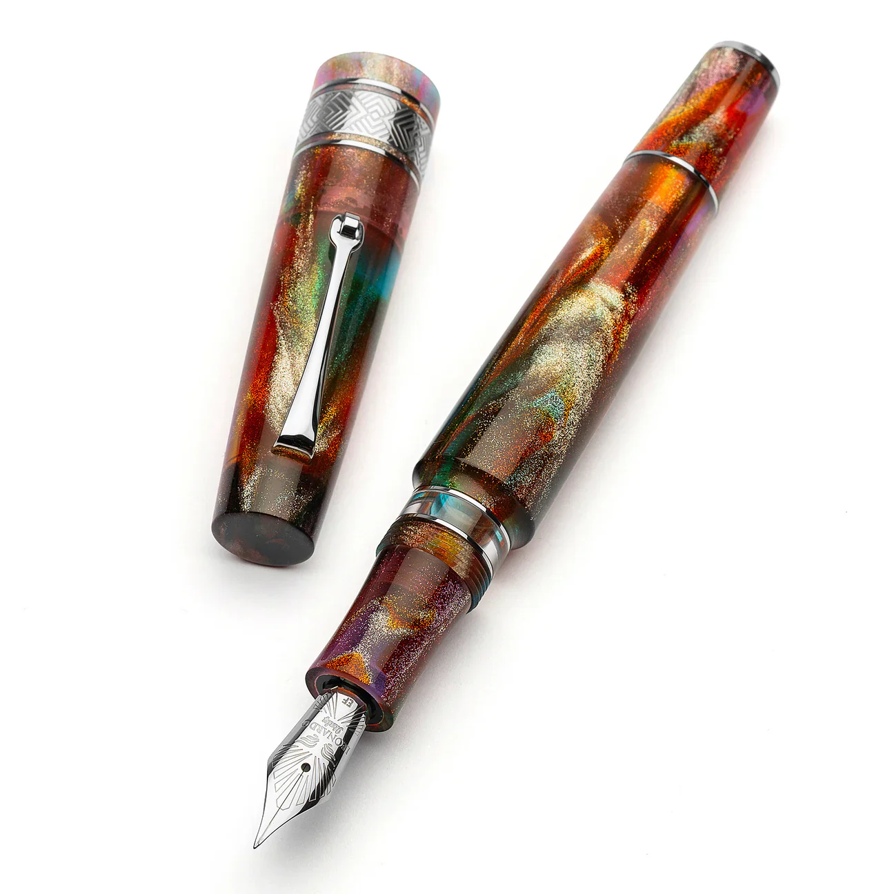 Leonardo Pen - Supernova Primary Manipulation 5 #6 Steel Nib – Silver Trim