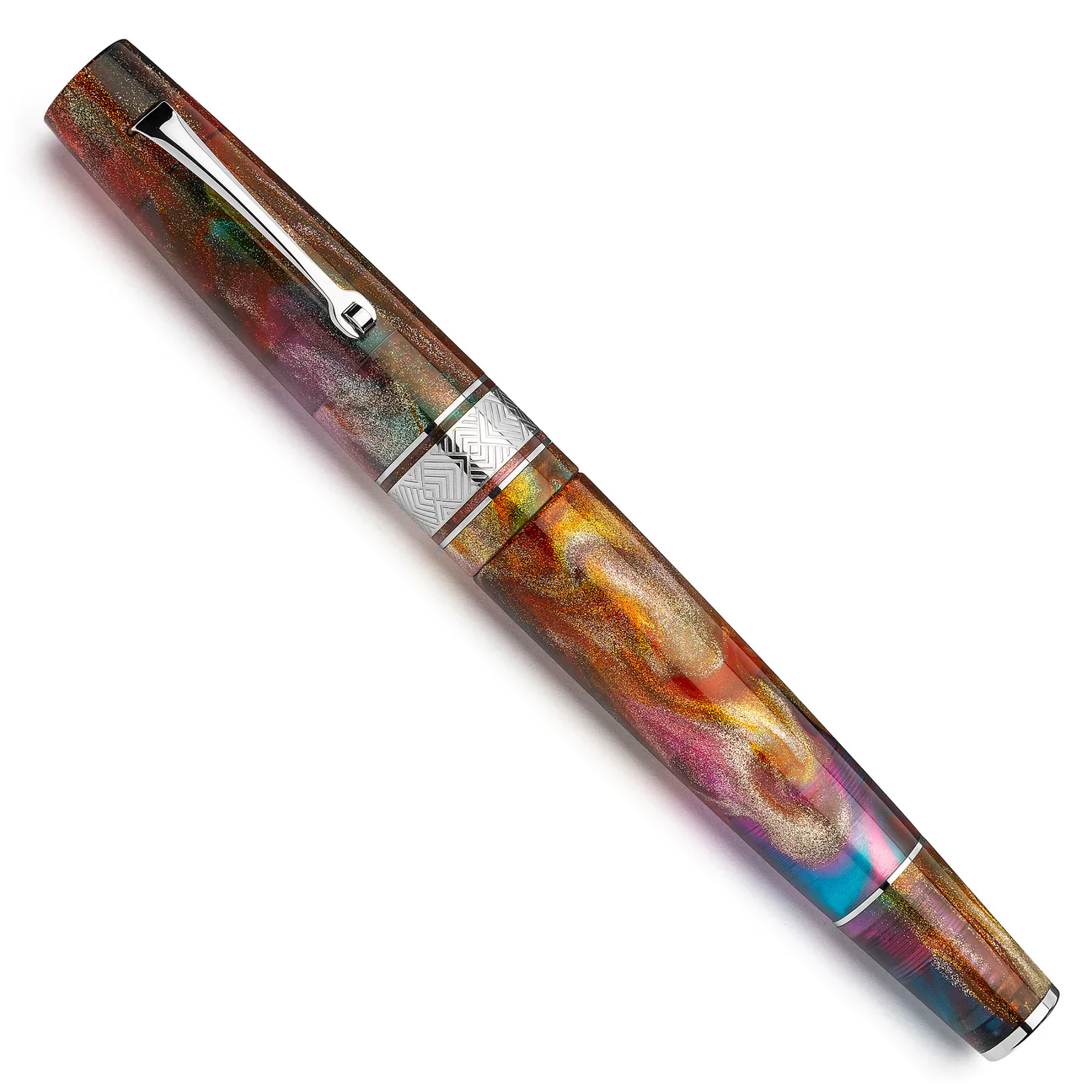 Leonardo Pen - Supernova Primary Manipulation 5 #6 Steel Nib – Silver Trim - Image 2
