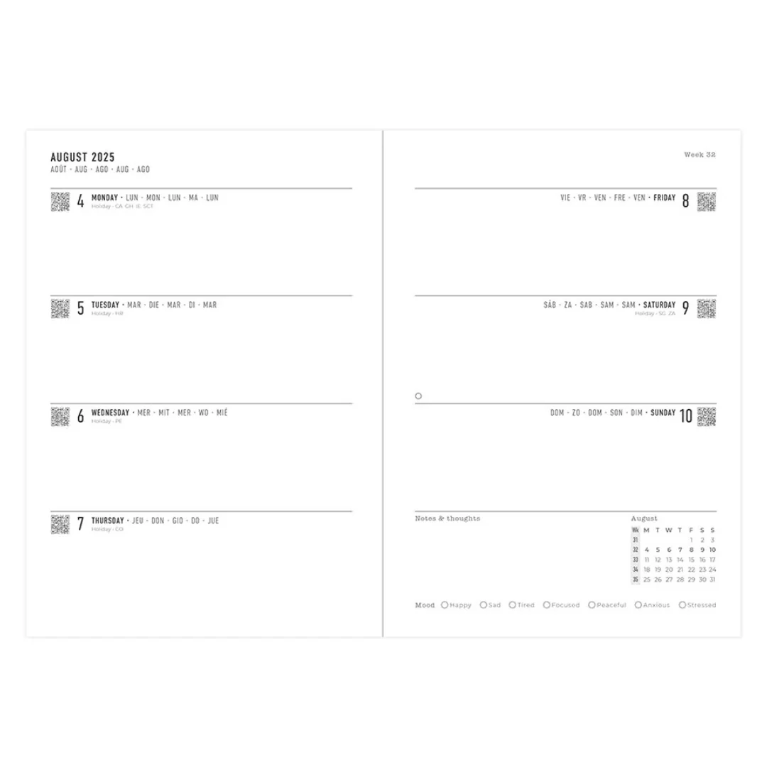 Letts of London - Dazzle 2025-2026 Weekly Academic Planner - Black - Image 2