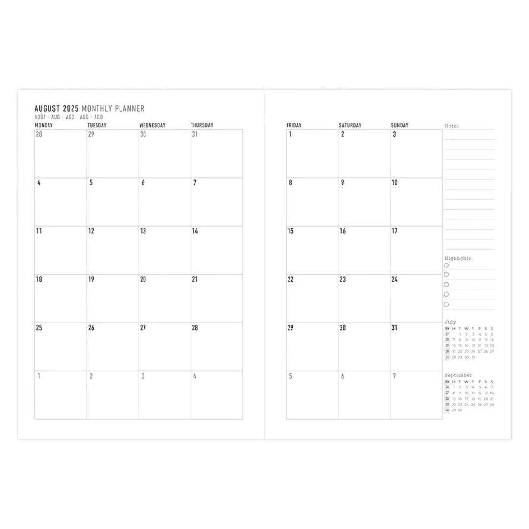 Letts of London - Dazzle 2025-2026 Weekly Academic Planner - Black - Image 3
