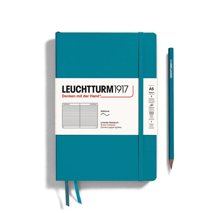 Leuchtturm1917 - Notebook Medium - A5 - Softcover - Ocean - Ruled