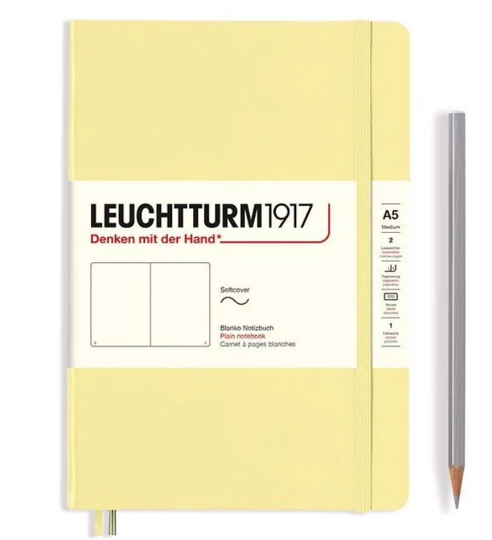 Leuchtturm1917 - Notebook Medium - A5 - Softcover - Vanilla - Plain