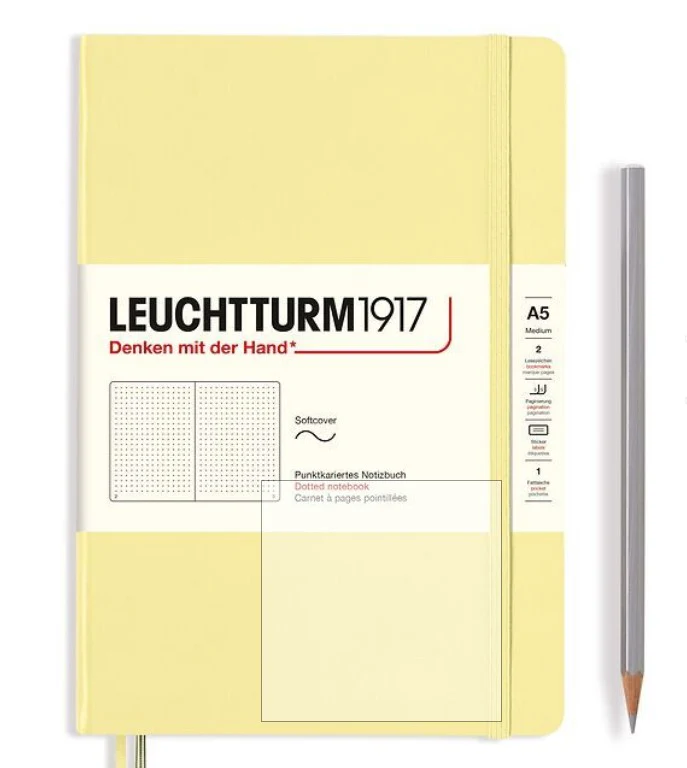 Leuchtturm1917 - Notebook Medium - A5 - Softcover - Vanilla - Dotted