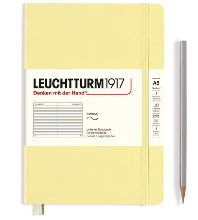 Leuchtturm1917 - Notebook Medium - A5 - Softcover - Vanilla - Lined