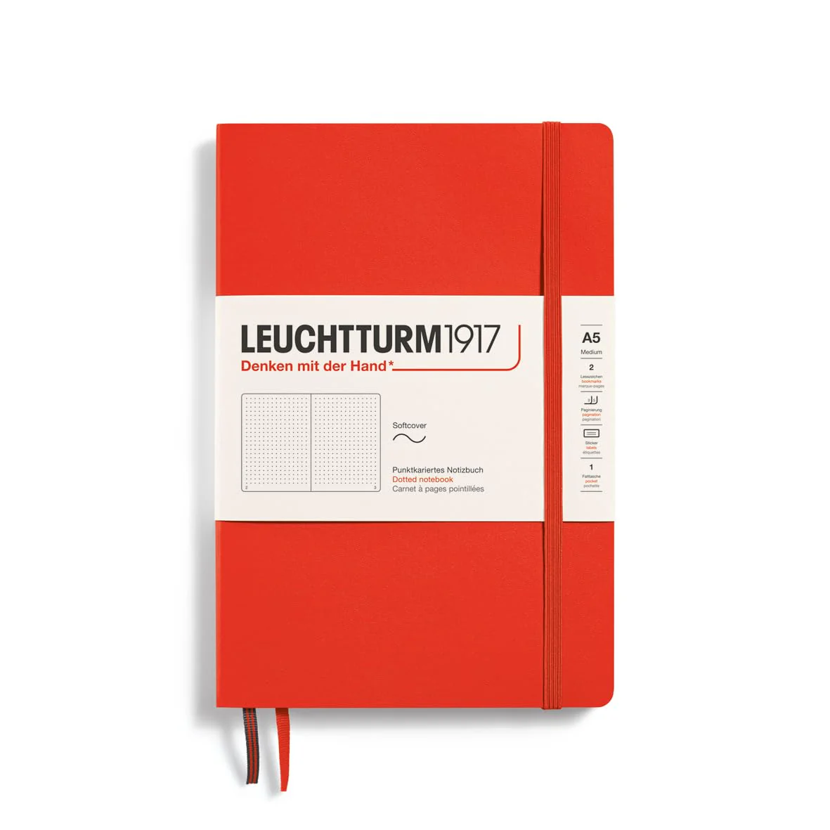 Leuchtturm1917 - Notebook Medium - A5 - Softcover - Lobster - Dotted
