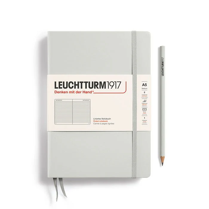 Leuchtturm1917 - Notebook Medium - A5 - Hardcover - Light Grey - Ruled