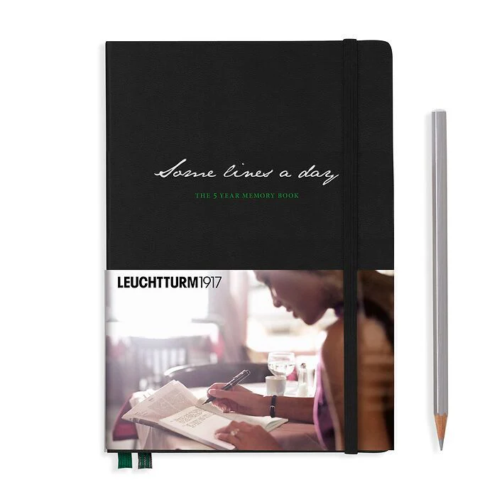 Leuchtturm1917 - Some Lines a Day 5 Year Memory Book - A5 - Hardcover -- Black