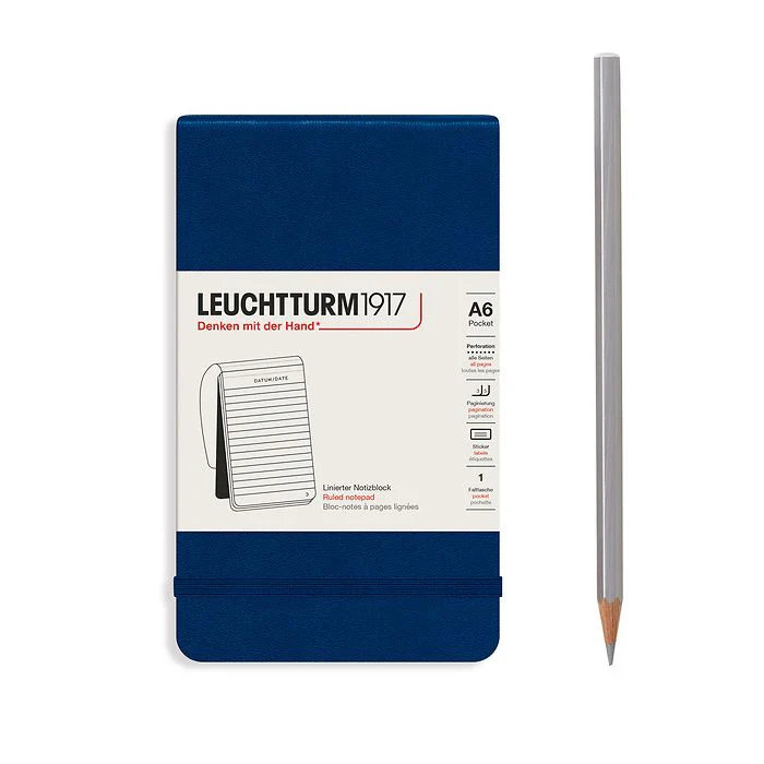 Leuchtturm1917 - Pocket Notepad - A6 - Hardcover - Navy