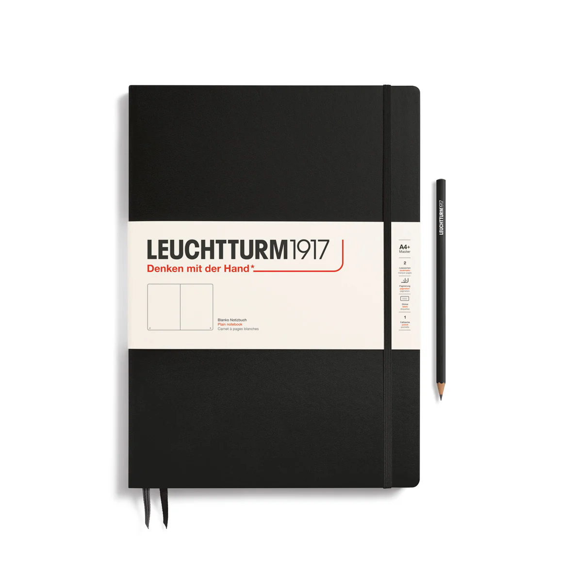 Leuchtturm1917 - Master Slim Notebook - A4+ - Hardcover - Black - Image 4