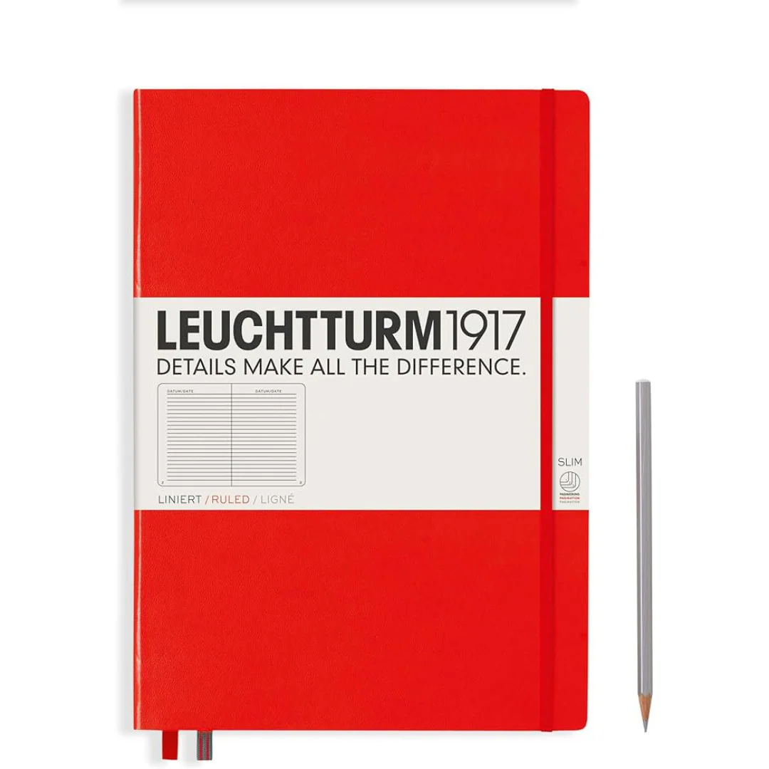 Leuchtturm1917 - Master Slim Notebook - A4+ - Hardcover - Red