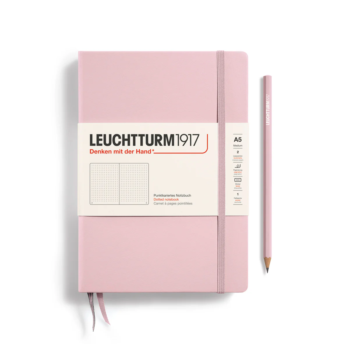Leuchtturm1917 - Notebook Medium - A5 - Hardcover - Powder Pink - Image 4