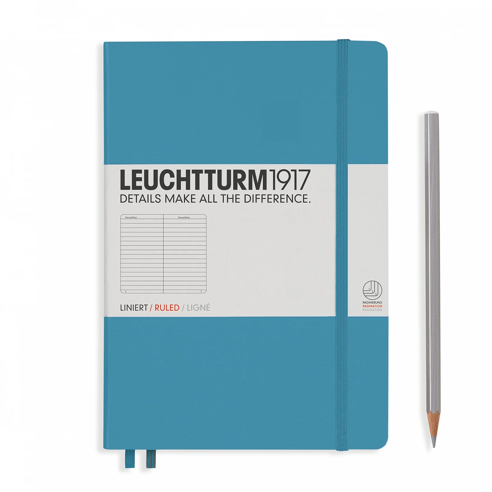 Leuchtturm1917 - Notebook Medium - A5 - Hardcover - Nordic Blue - Ruled