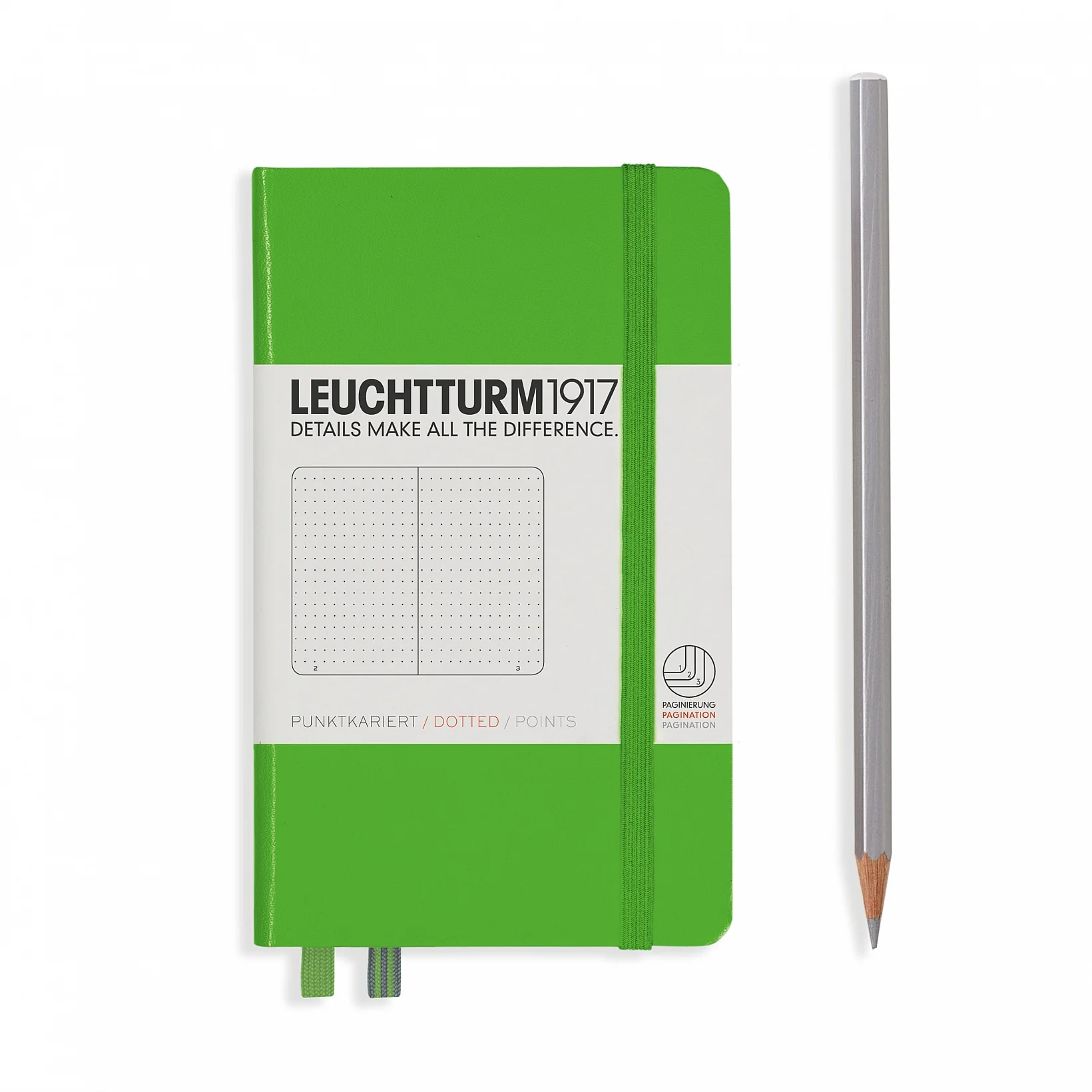Leuchtturm1917 - Pocket Notepad - A6 - Hardcover - Fresh Green - Dotted