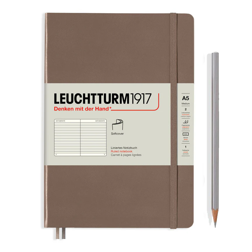 Leuchtturm1917 - Notebook Medium - A5 - Softcover - Warm Earth - Ruled