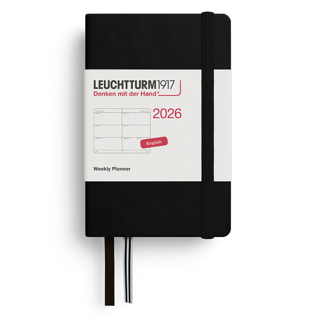 Leuchtturm1917 - 2026 Mini Weekly Planner - A7 (Black/Hardcover)