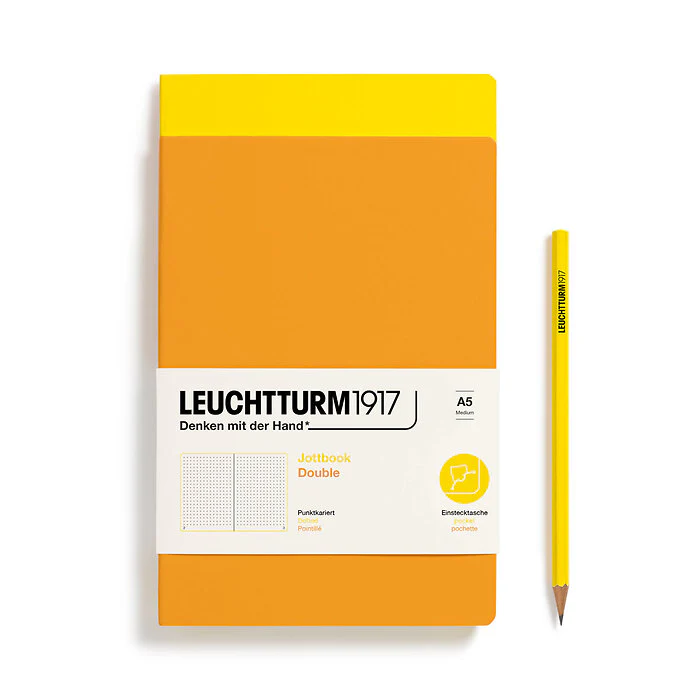 Leuchtturm1917 - Jottbook Double - A5 - Pack of 2 - Lemon & Rising Sun
