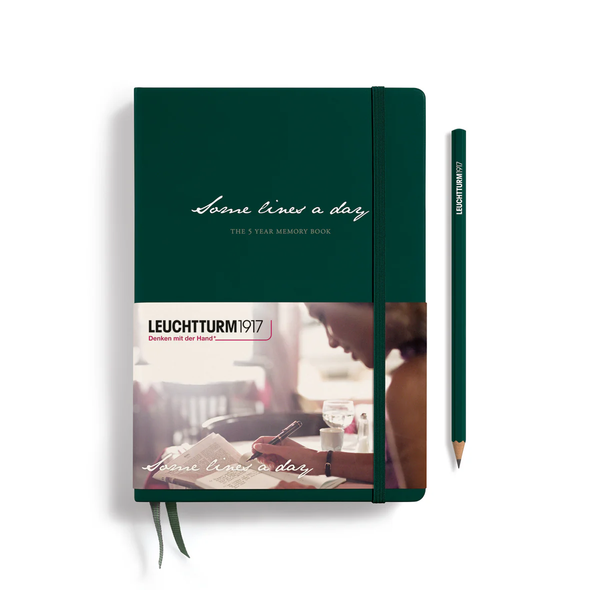 Leuchtturm1917 - Some Lines a Day 5 Year Memory Book - A5 - Hardcover - Forest Green