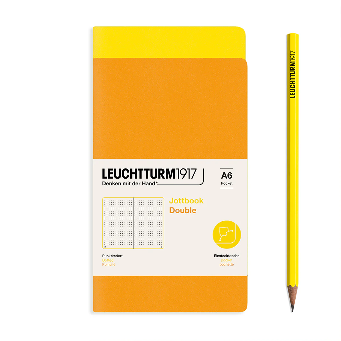 Leuchtturm1917 - Jottbook Double - A6 - Pack of 2 - Lemon & Rising Sun