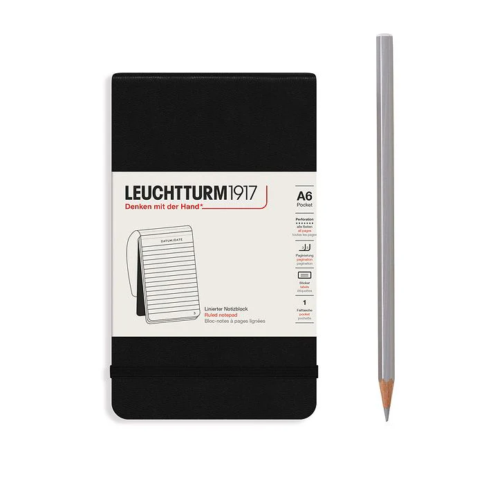 Leuchtturm1917 - Pocket Notepad - A6 - Hardcover - Black - Image 2