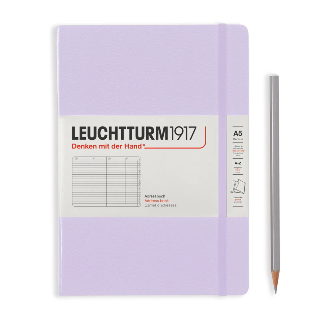 Leuchtturm1917 - Address Book Medium - A5 - Hardcover - Lilac