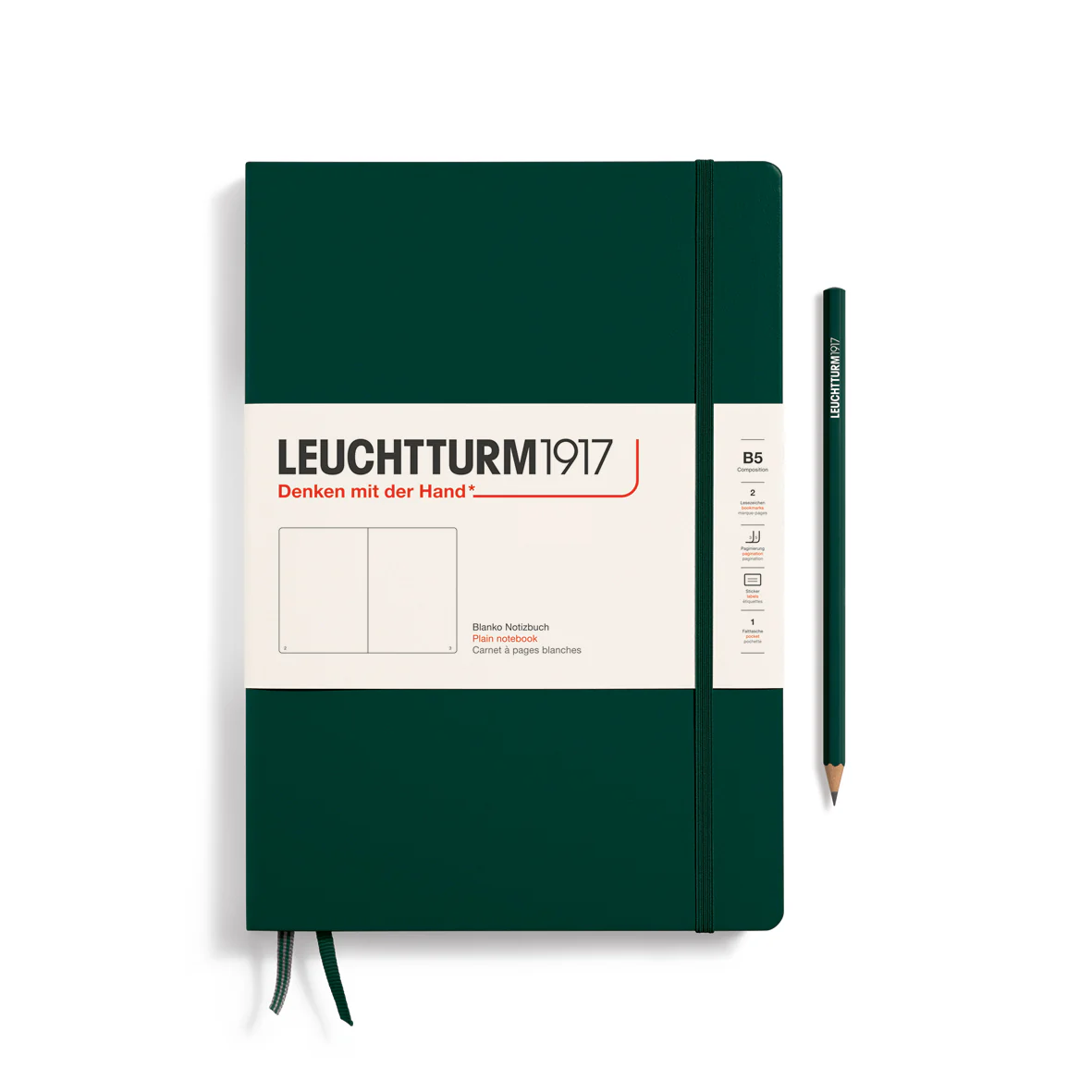Leuchtturm1917 - Notebook Composition - B5 - Hardcover - Forest Green - Image 2
