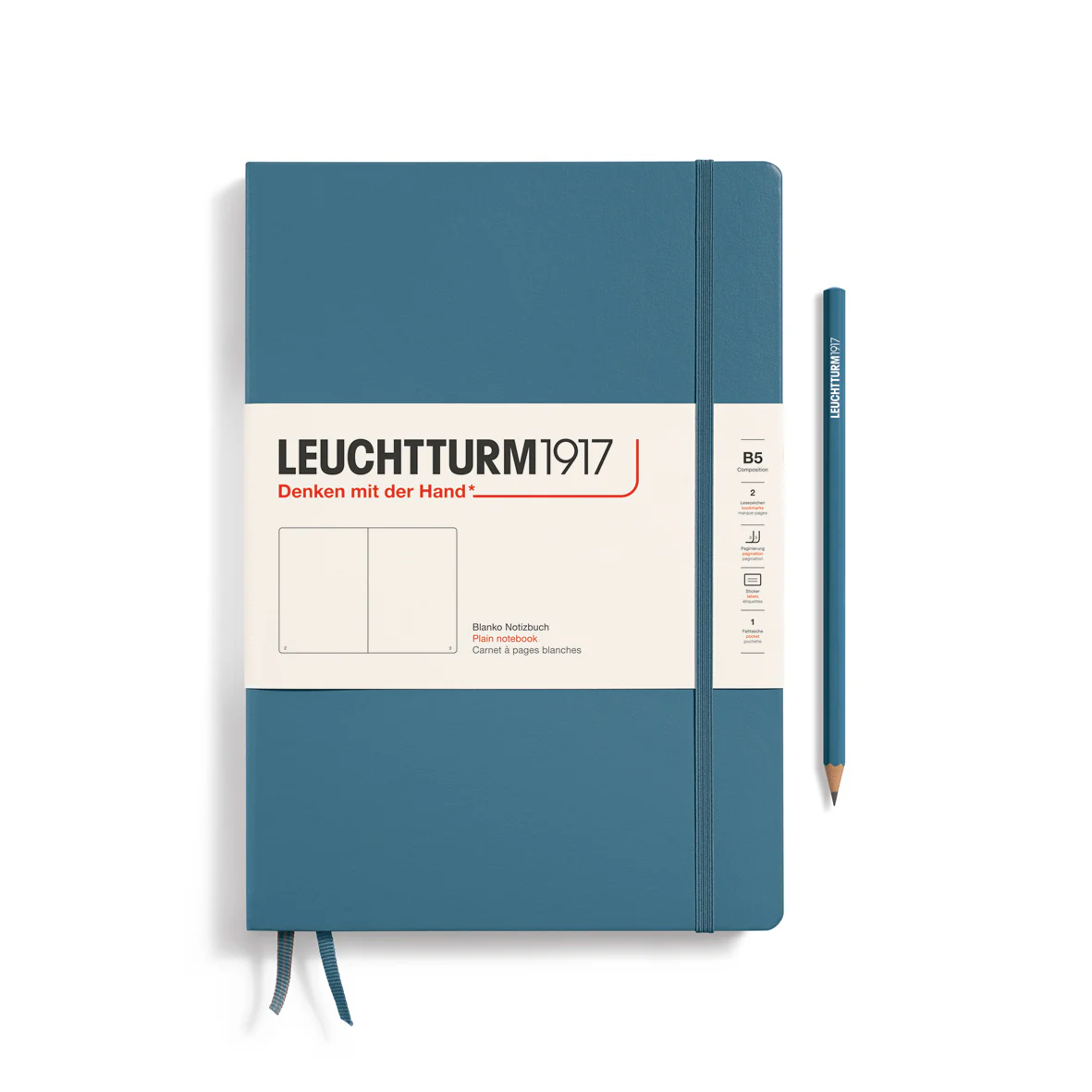 Leuchtturm1917 - Notebook Composition - B5 - Hardcover - Stone Blue - Image 3