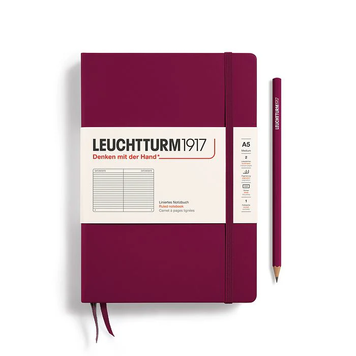 Leuchtturm1917 - Notebook Medium - A5 - Hardcover - Port Red - Image 2