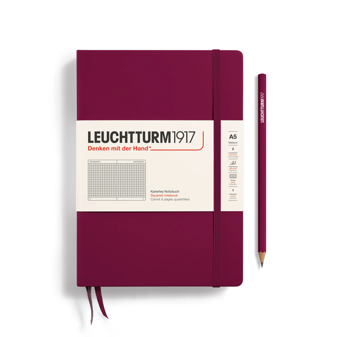 Leuchtturm1917 - Notebook Medium - A5 - Hardcover - Port Red - Image 4