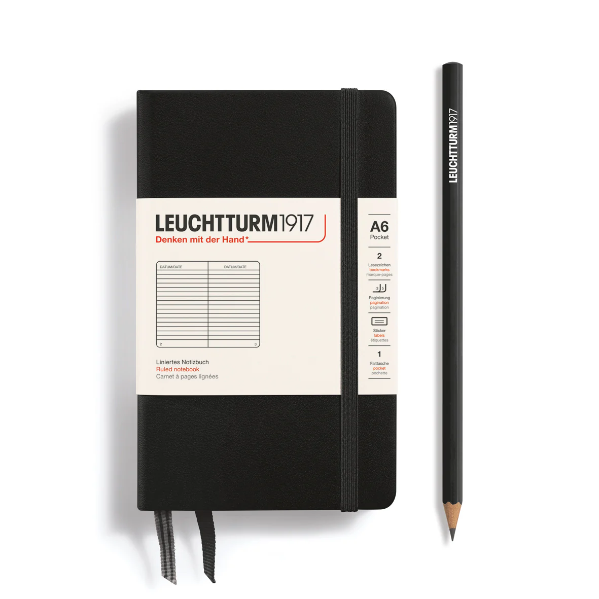Leuchtturm1917 - Pocket Notebook - A6 - Hardcover - Black - Image 4