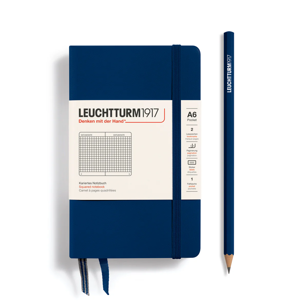 Leuchtturm1917 - Pocket Notebook - A6 - Hardcover - Navy - Image 4