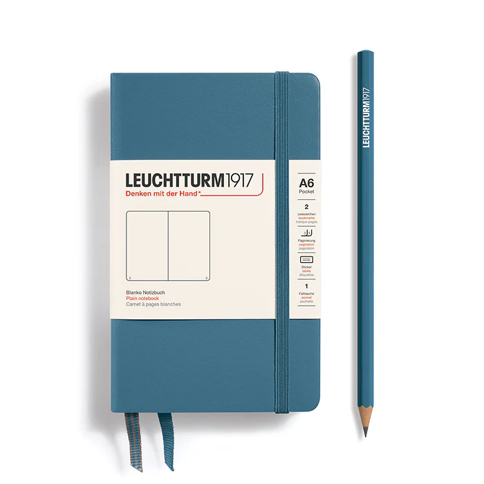 Leuchtturm1917 - Pocket Notebook - A6 - Hardcover - Stone Blue