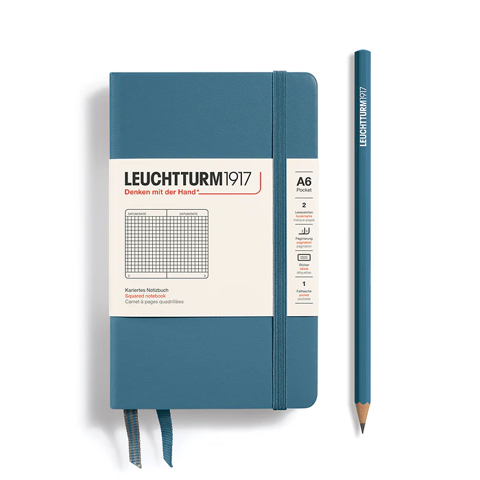 Leuchtturm1917 - Pocket Notebook - A6 - Hardcover - Stone Blue - Image 3